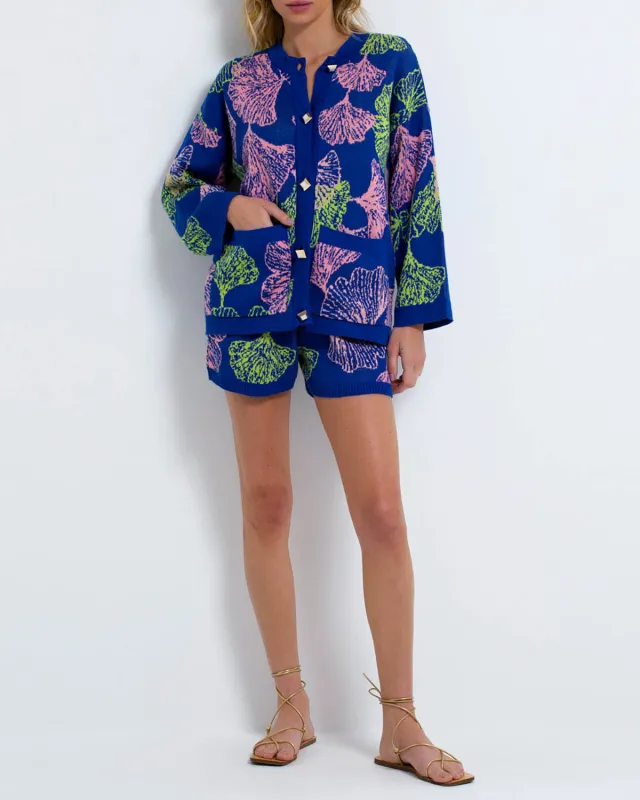 Ocean Leaf Intarsia Knit Short sold by PatBO