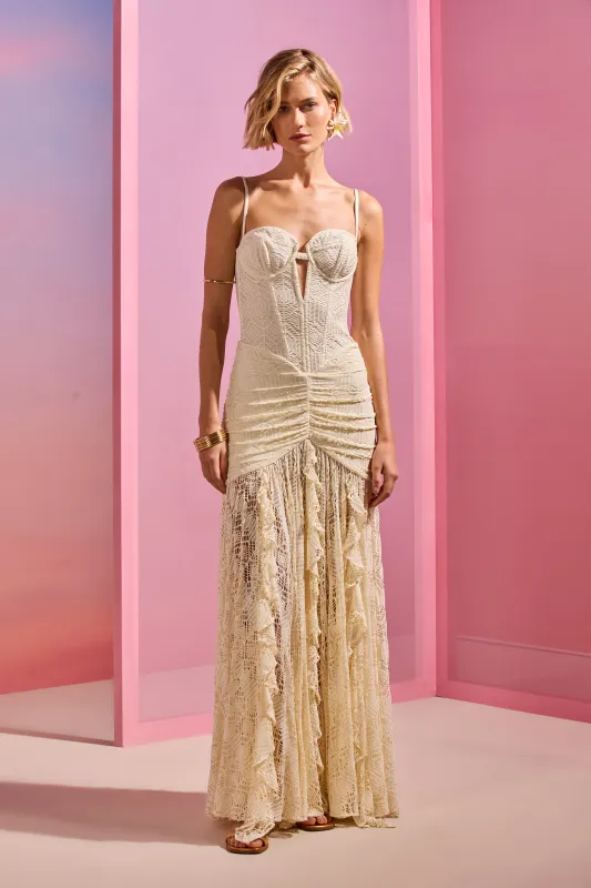SAMBA FRINGE MAXI DRESS made by PatBO