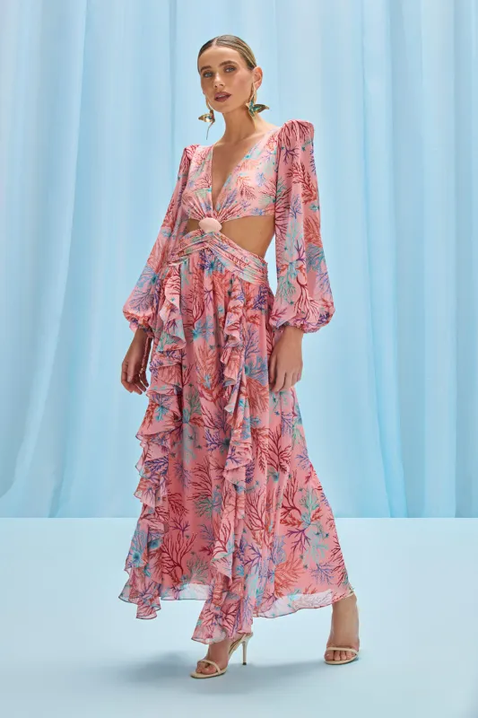 SEAWEED LONG SLEEVE BEACH DRESS sold by PatBO