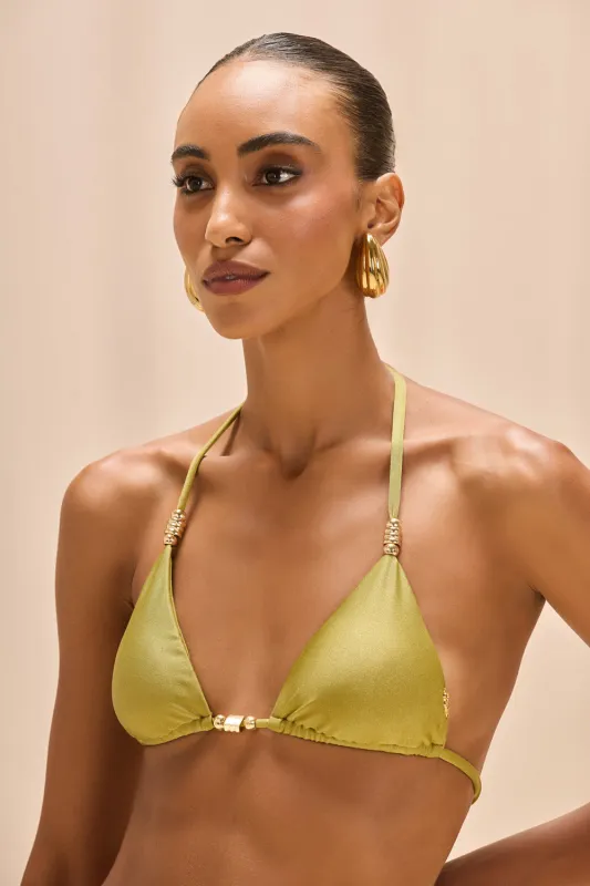 JADE LYCRA LACE BIKINI TOP sold by PatBO