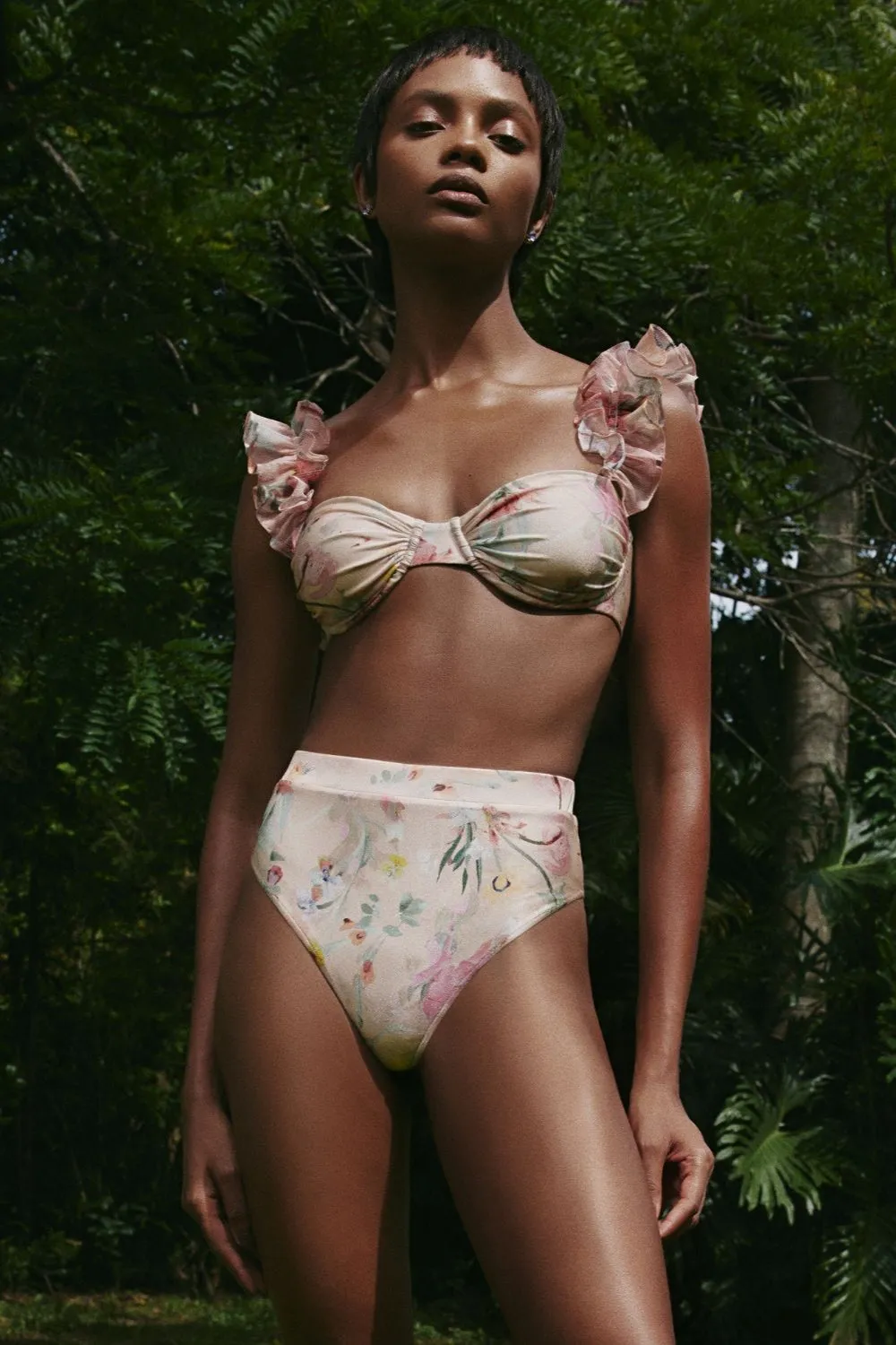 LILY FLOWER HIGH WAIST BIKINI BOTTOM sold by PatBO product image thumbnail 3