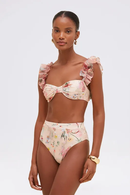 LILY FLOWER HIGH WAIST BIKINI BOTTOM sold by PatBO