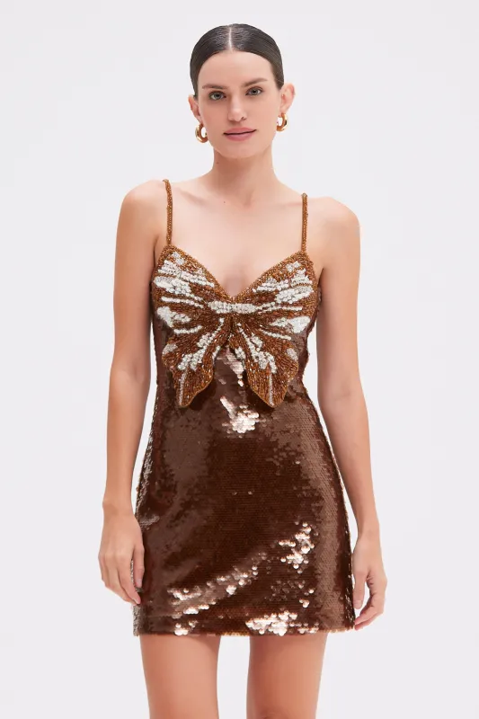 SEQUIN BUTTERFLY MINI DRESS (RUNWAY) sold by PatBO
