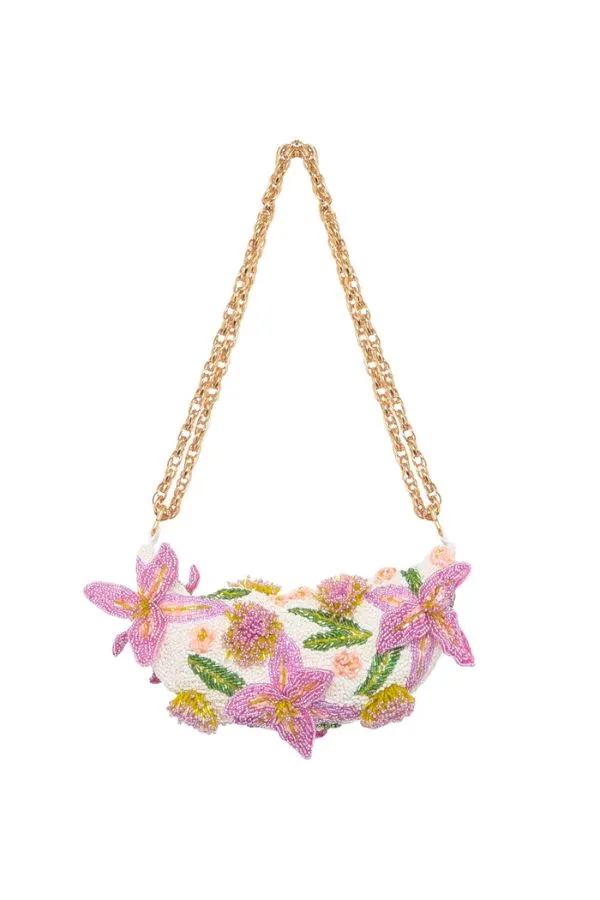 BRUMA COTTON POPLIN BAG EMBROIDERED FLOWERS sold by PatBO product image thumbnail 2