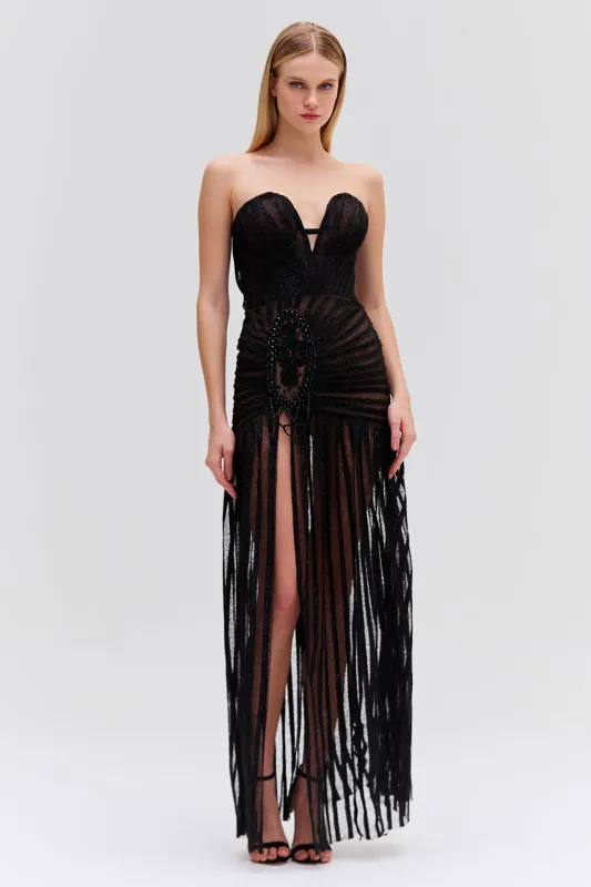 Sparkle Tulle Strapless Maxi Dress (RUNWAY) sold by PatBO