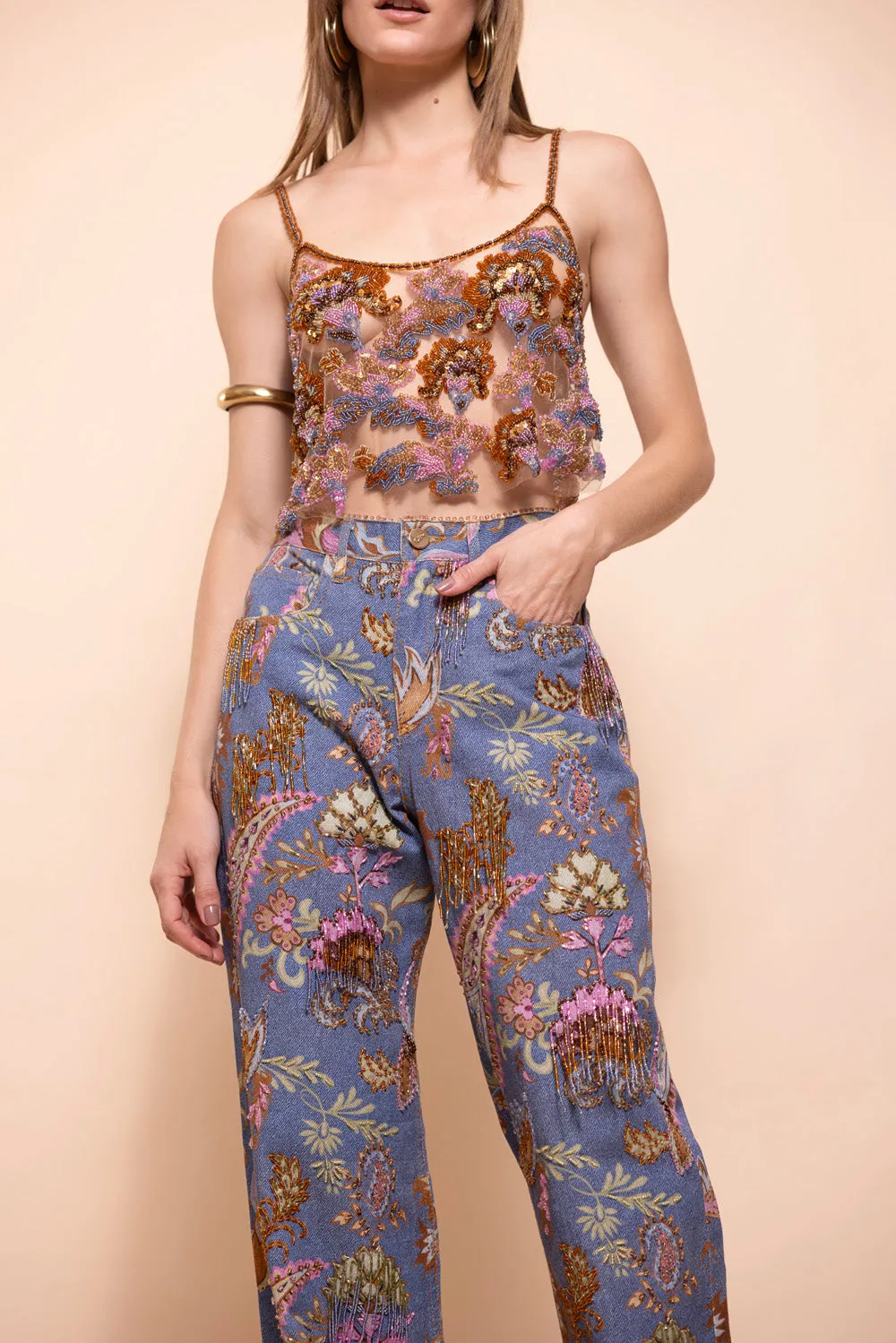 Boho Denim Pants sold by PatBO product image thumbnail 2