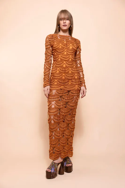 Antonia Crochet Maxi Dress made by PatBO