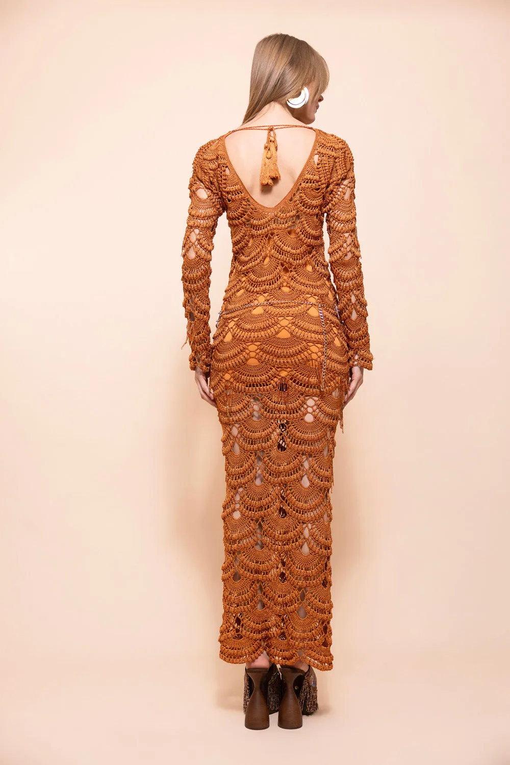 Antonia Crochet Maxi Dress sold by PatBO product image thumbnail 4