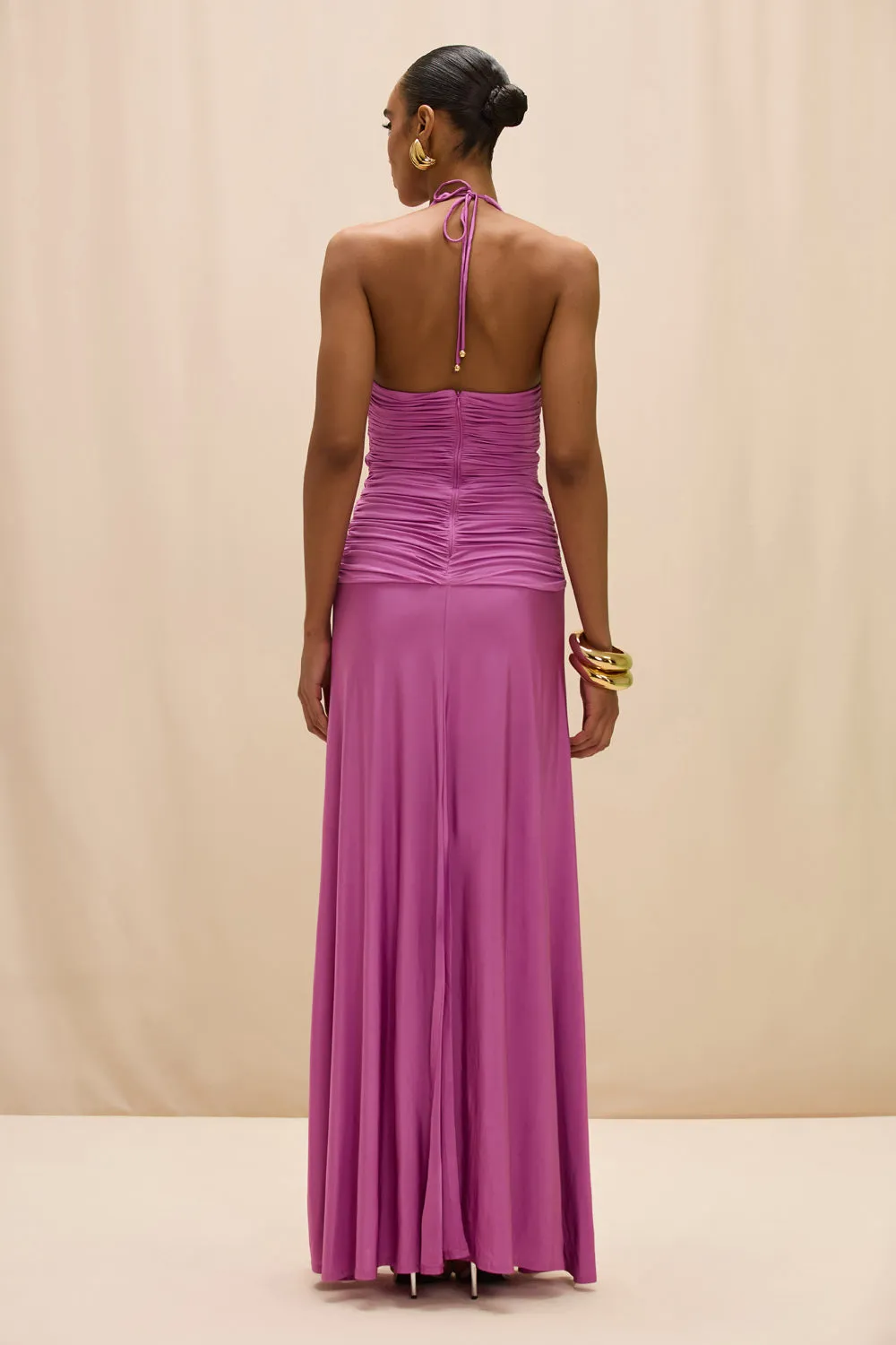 GISELE JERSEY BACK SLIT MAXI DRESS sold by PatBO product image thumbnail 4