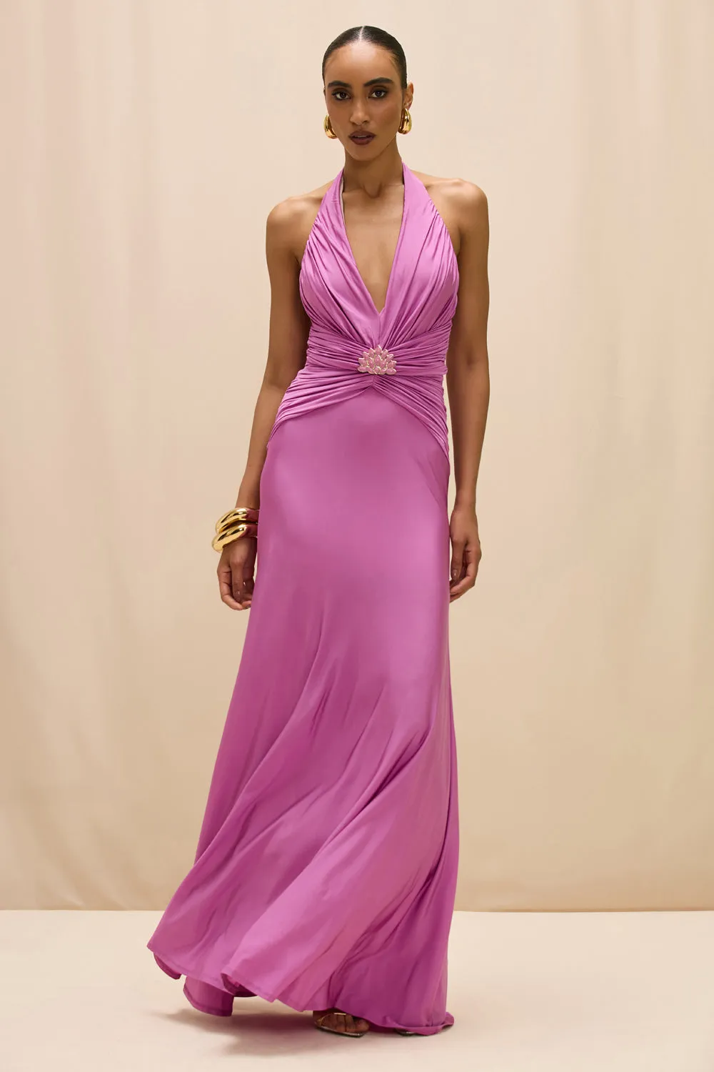 GISELE JERSEY BACK SLIT MAXI DRESS sold by PatBO