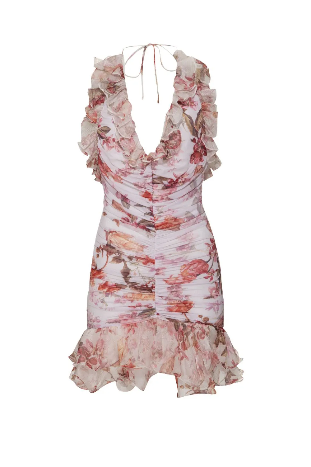 Floral Haze Stretch Tulle Sleeveless Mini Dress sold by PatBO product image thumbnail 4