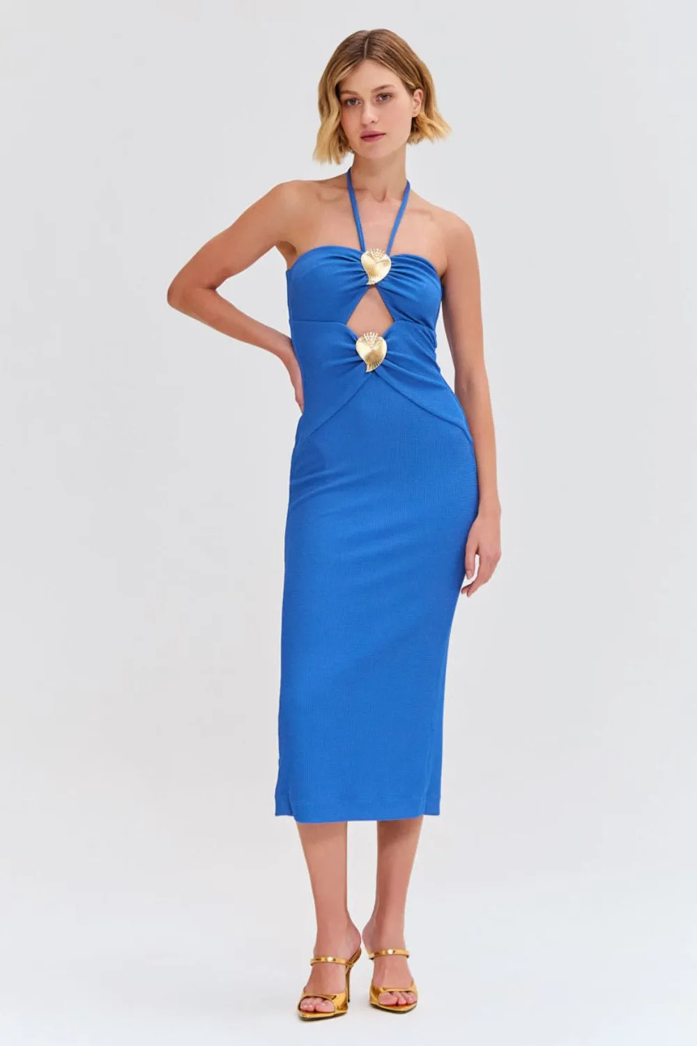 MERIAN KNIT HALTERNECK DRESS sold by PatBO
