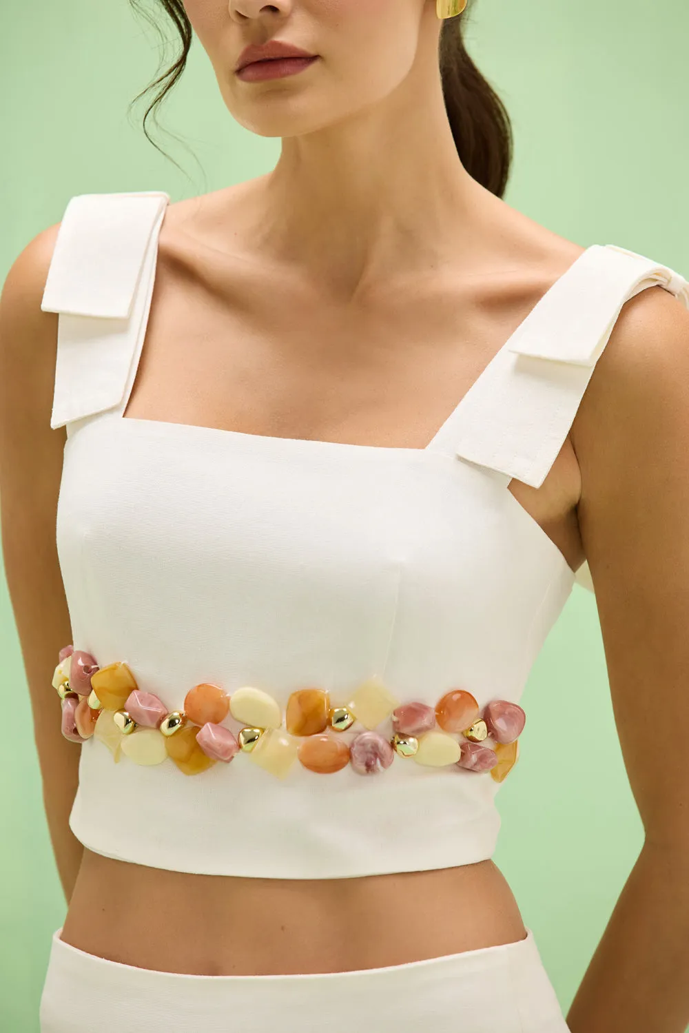 GABRIELA LINEN TOP sold by PatBO product image thumbnail 2