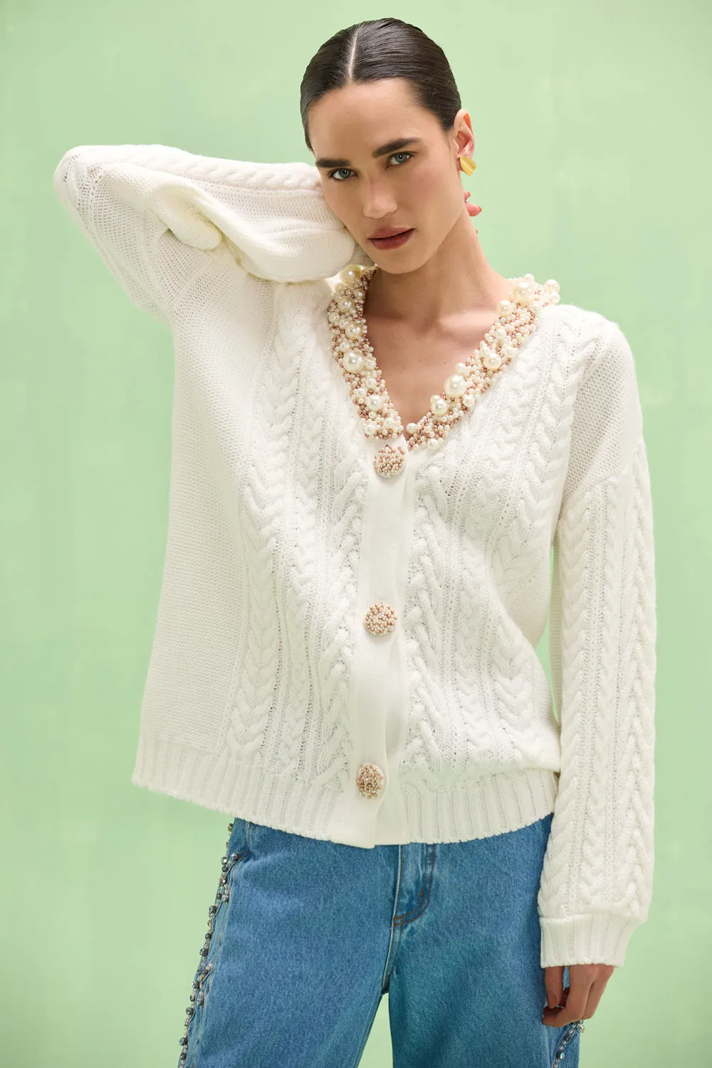 CELIA KNIT PULLOVER sold by PatBO