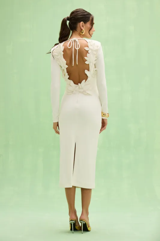 TAFFETA TARSILA FLOWERS MIDI DRESS made by PatBO