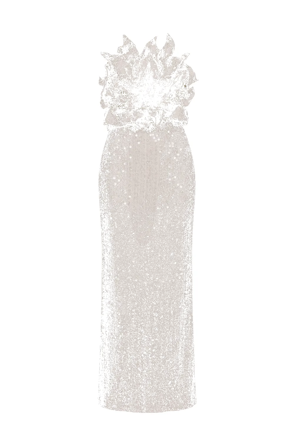 IARA CROCHET FLOWER MAXI DRESS sold by PatBO