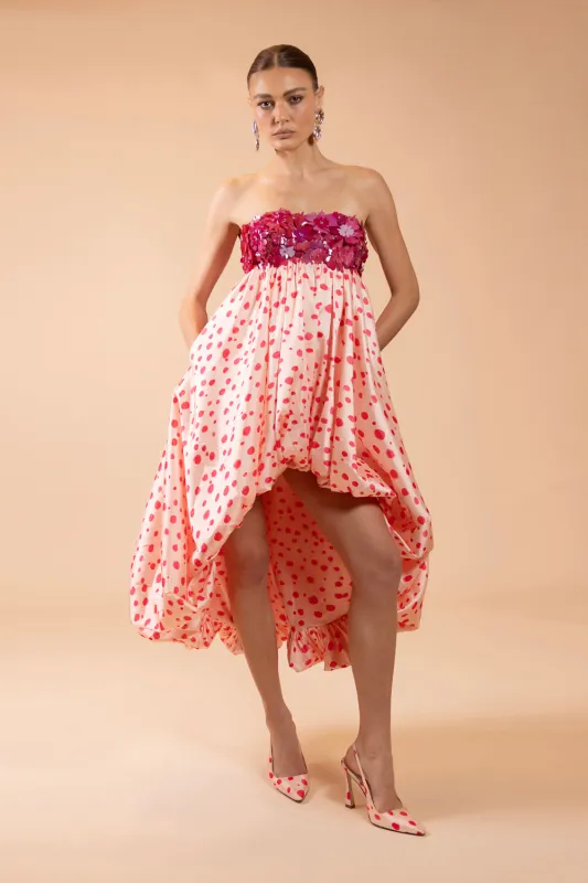 PEONY DOTS MIDI DRESS (RUNWAY) made by PatBO