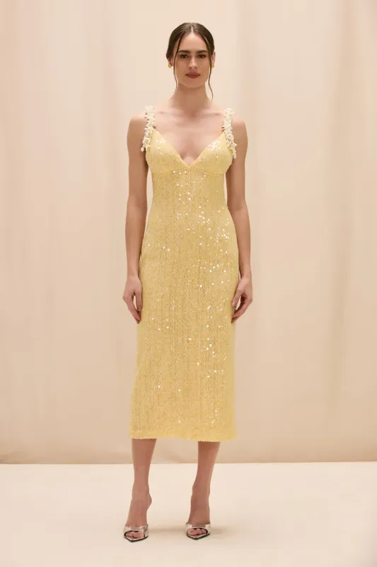 IARA CROCHET FLOWERS MIDI DRESS made by PatBO