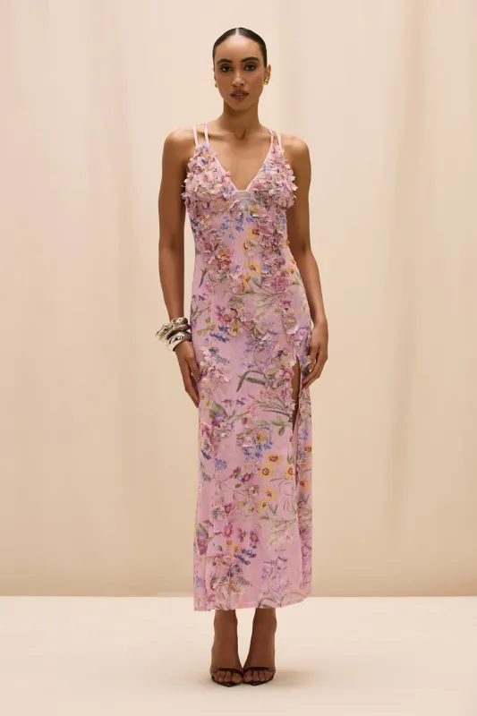 HEATHER EMBROIDERED MAXI DRESS made by PatBO