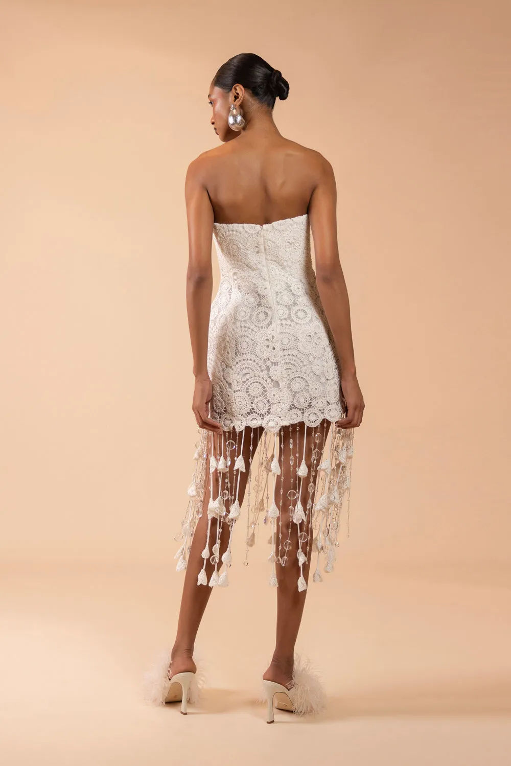 GAL EMBROIDERY FRINGE MINI DRESS (RUNWAY) sold by PatBO product image thumbnail 5