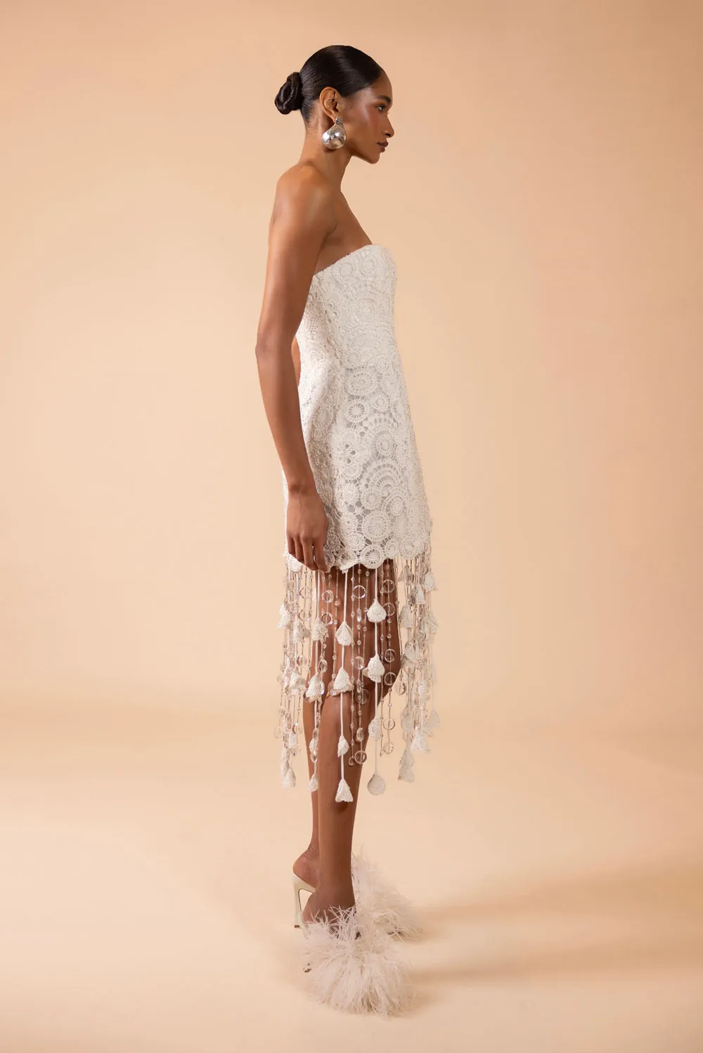 GAL EMBROIDERY FRINGE MINI DRESS (RUNWAY) sold by PatBO product image thumbnail 4