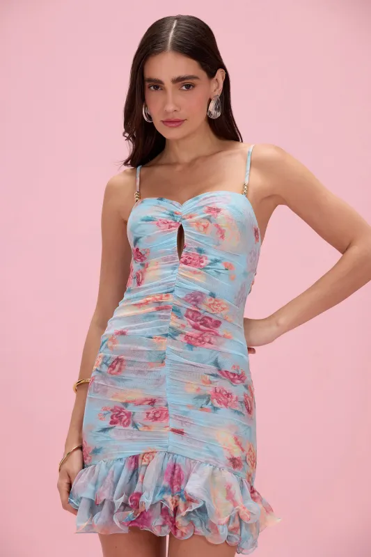FLORA MIST MINI DRESS made by PatBO