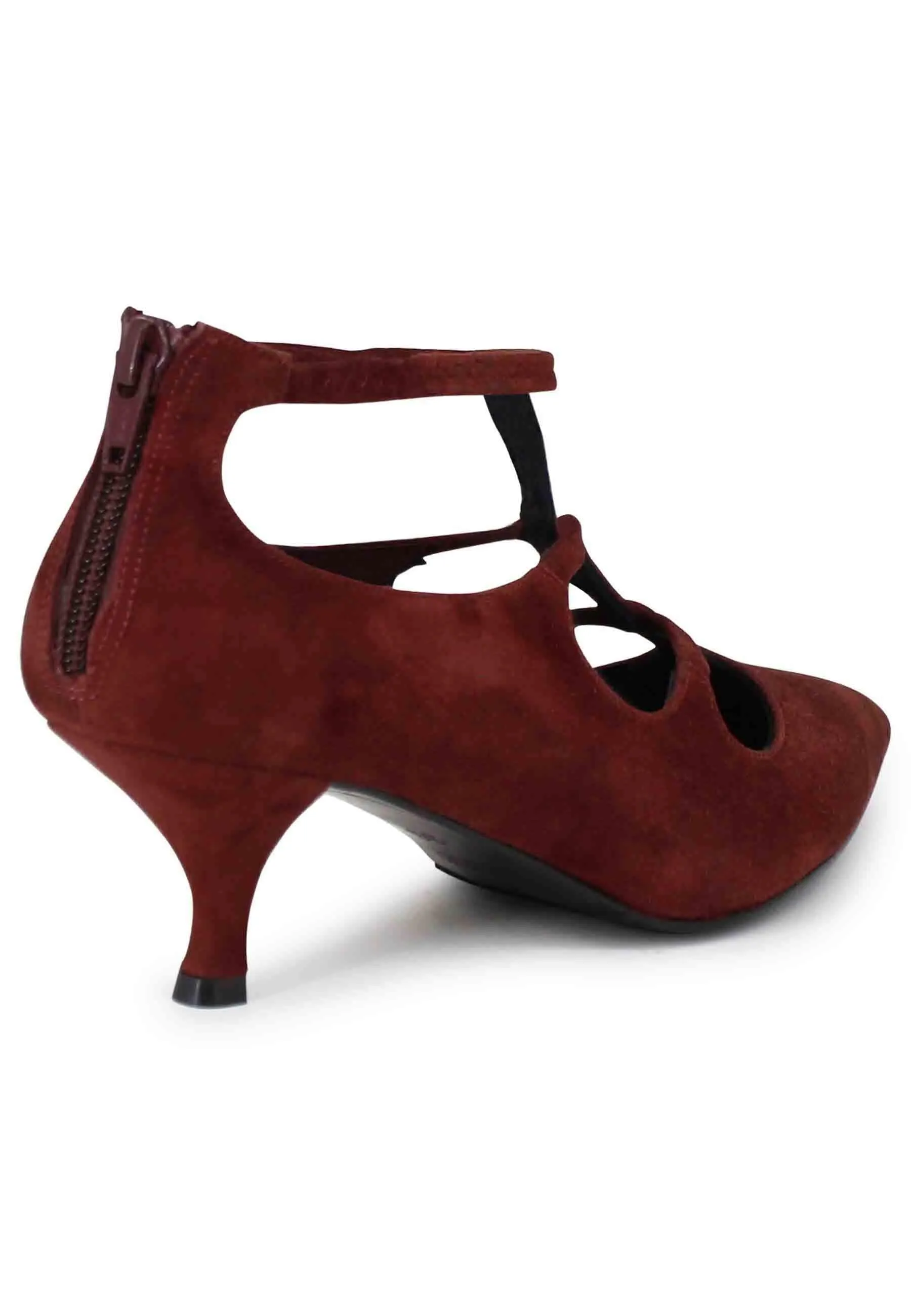 Decollete donna in camoscio marrone con cinturini Donna SP715 013 sold by Spatarella product image thumbnail 4