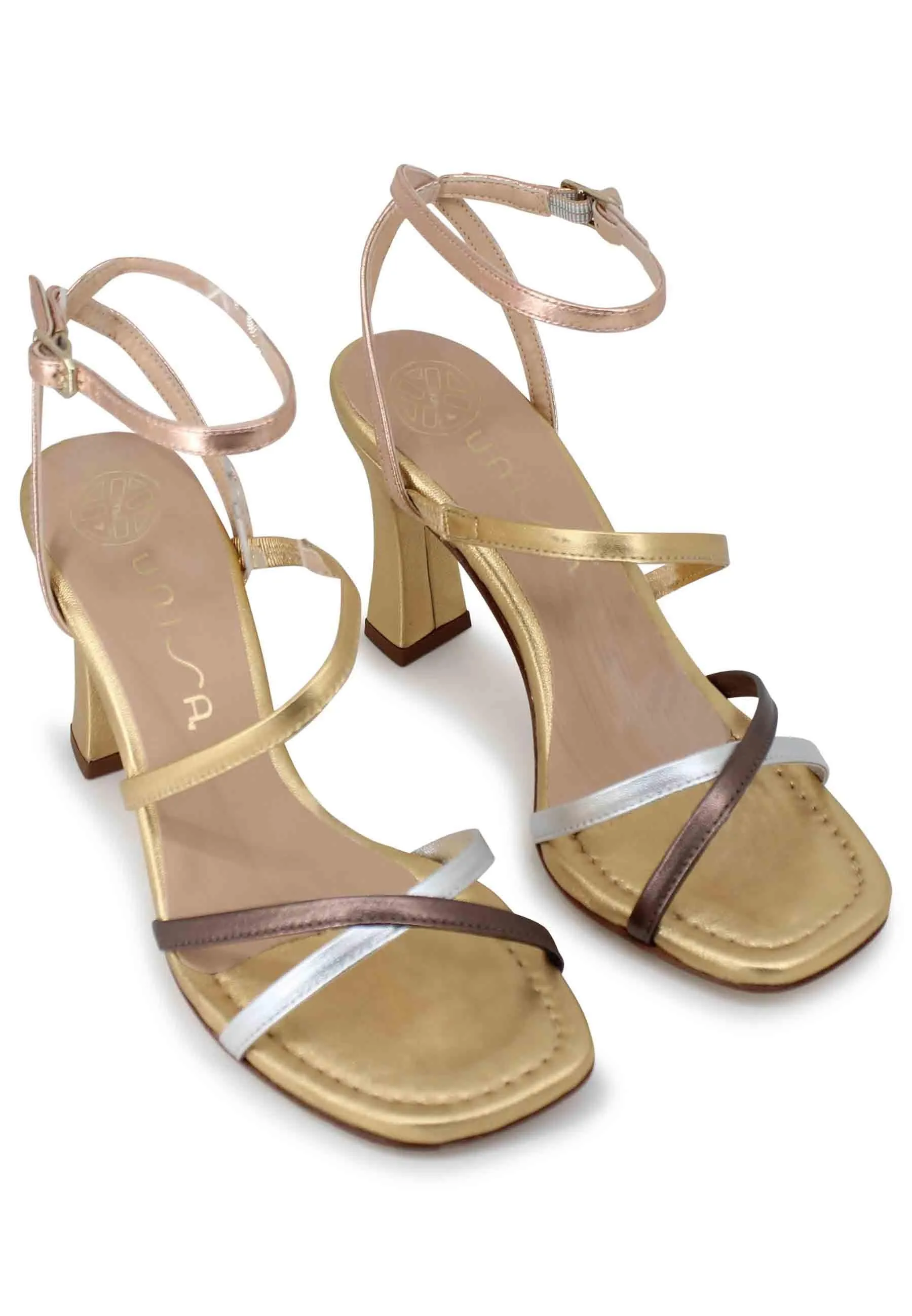 Sandali donna in pelle laminata oro con tacco alto Donna SISSI LMT GOLDEN MUL sold by Spatarella product image thumbnail 3
