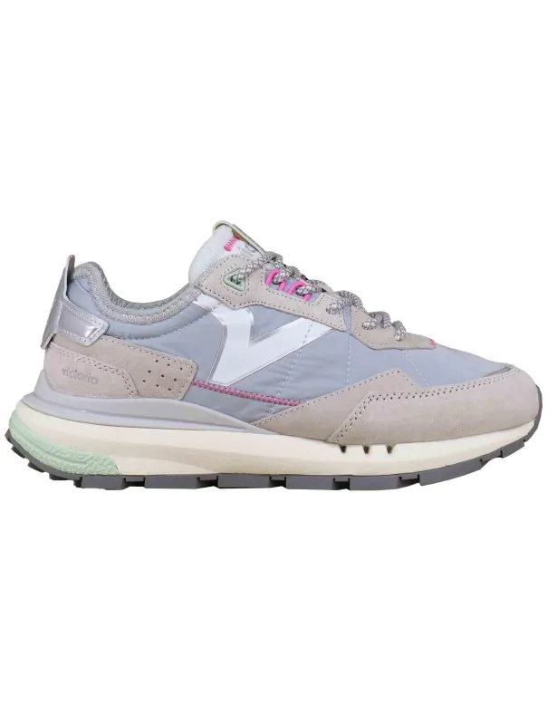 Sneakers Wing Evo donna in pelle e tessuto grigio Donna 8811100 Gris made by Spatarella