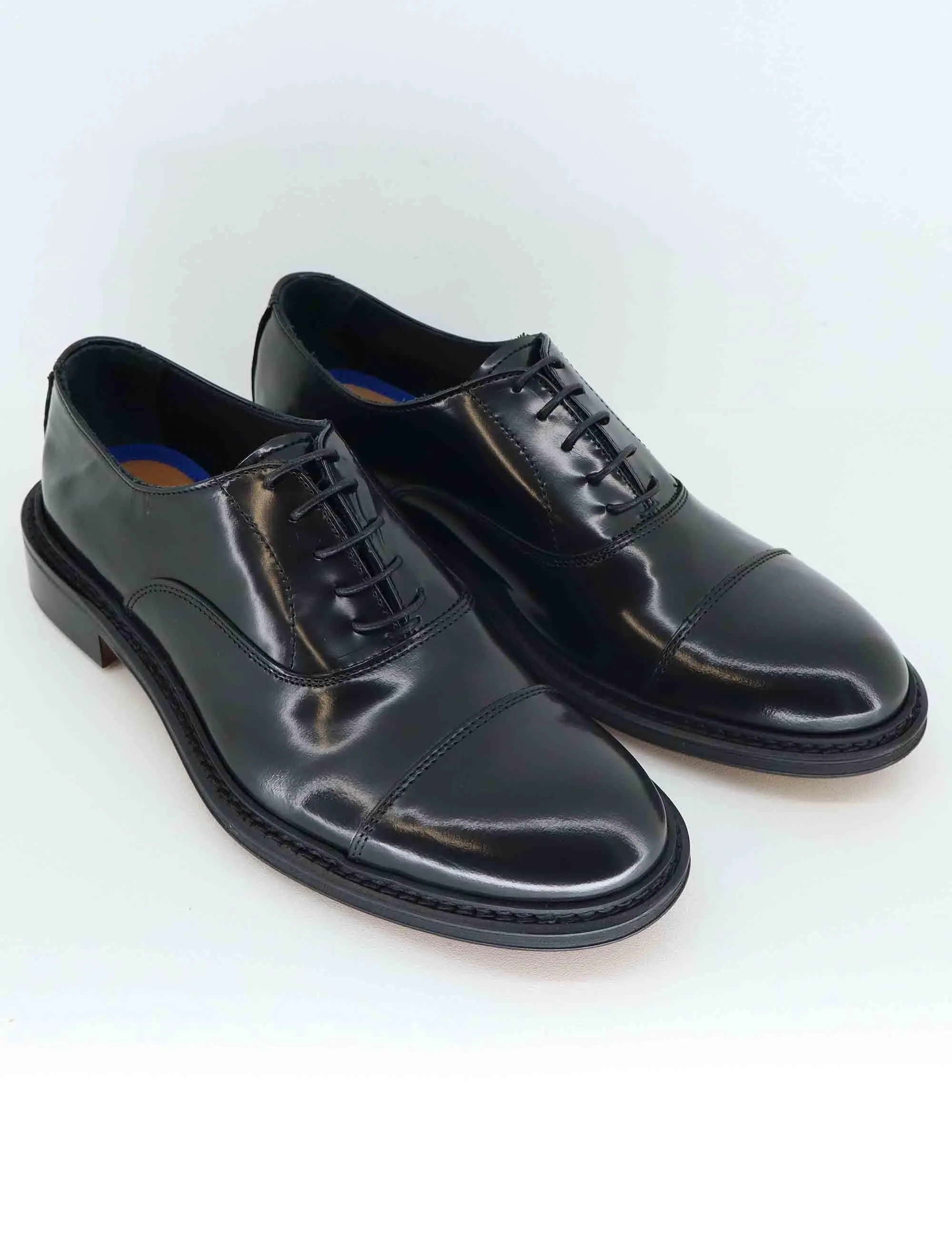 Stringate uomo in pelle nera con suola in cuoio Uomo SP15401 001 sold by Spatarella product image thumbnail 3