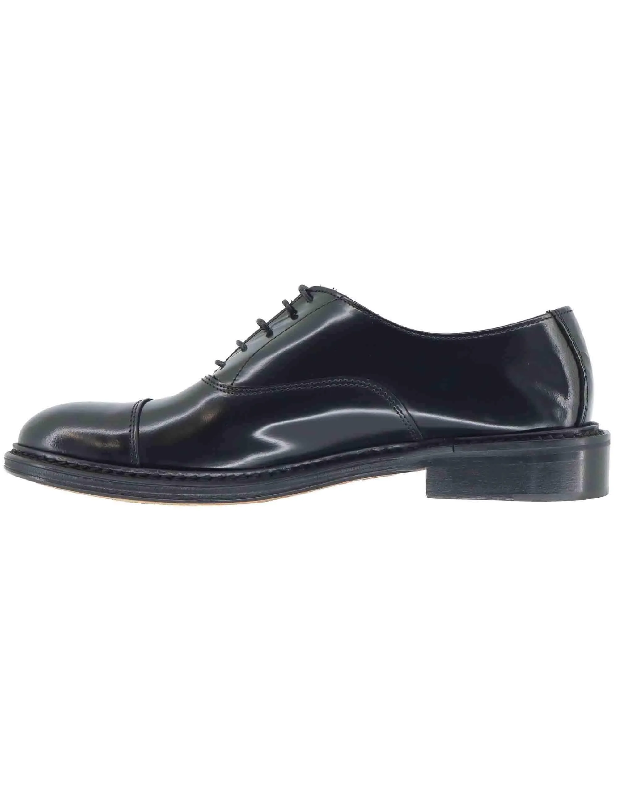 Stringate uomo in pelle nera con suola in cuoio Uomo SP15401 001 sold by Spatarella product image thumbnail 2