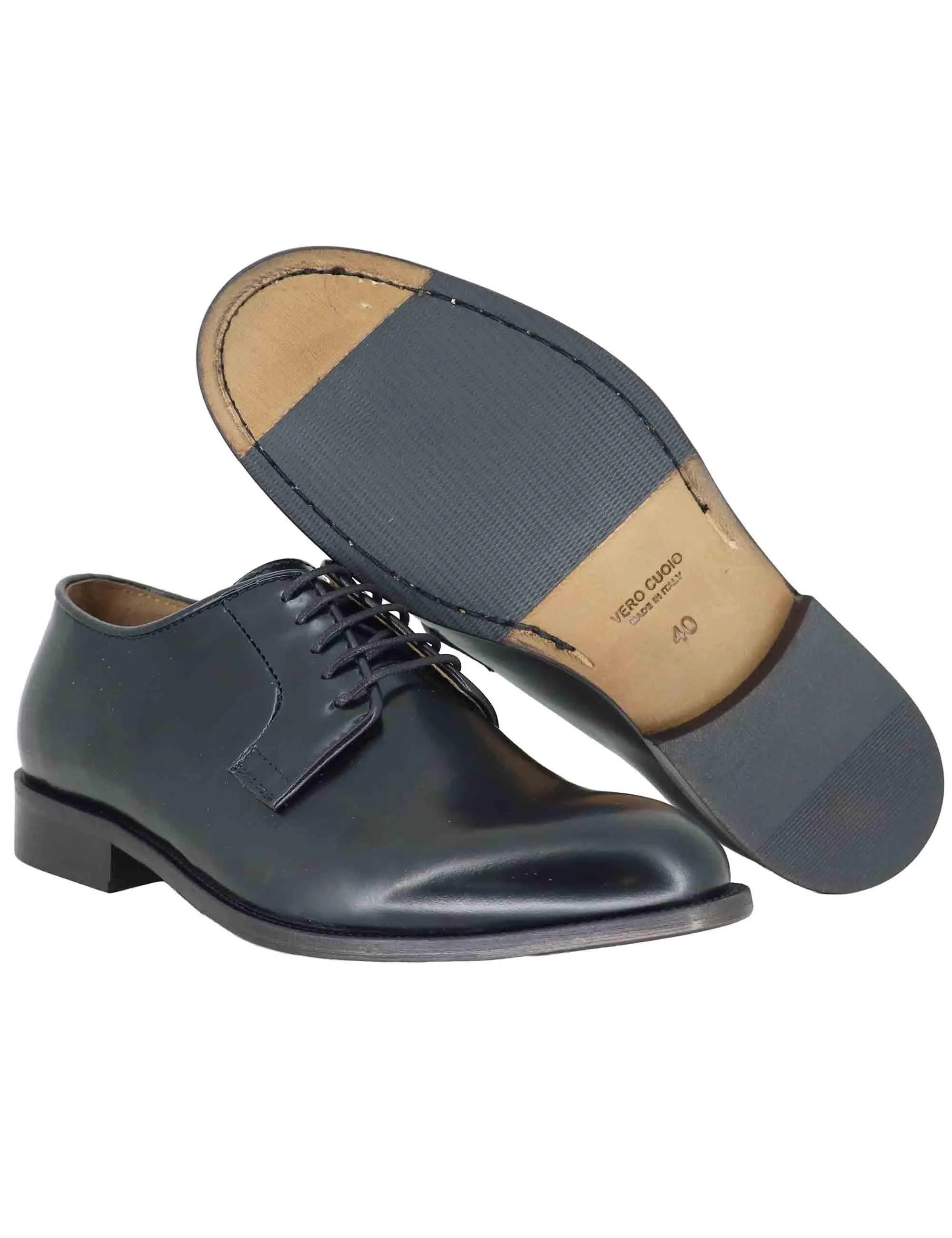 Stringate in pelle nera Uomo SPDU603 001 sold by Spatarella product image thumbnail 5