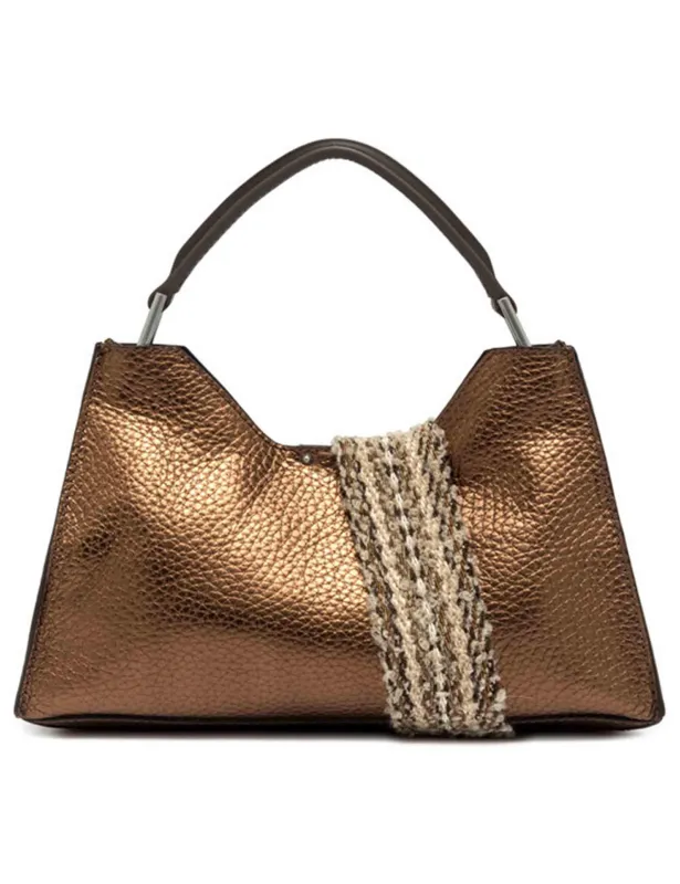 Borse Aurora in pelle martellata bronzo Donna BS10565 14204 RNGDBL-NASPM sold by Spatarella