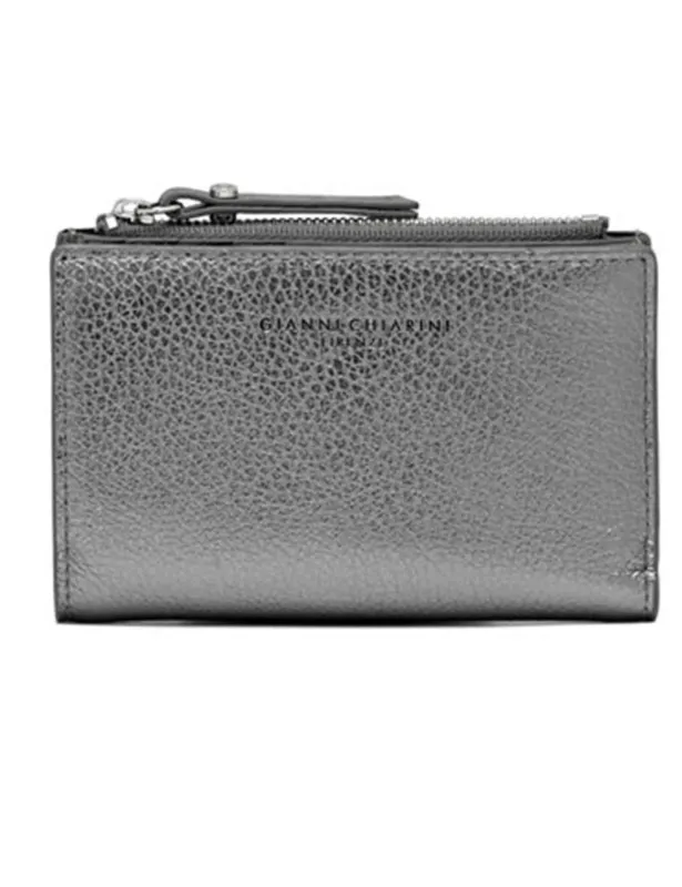 Portafogli Wallets Dollaro in pelle grigia Donna PF6003 14168 GRN LM sold by Spatarella