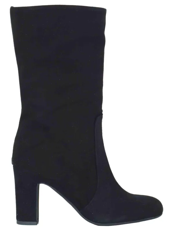 Stivaletti in camoscio nero tacco alto Donna 3350 001 sold by Spatarella