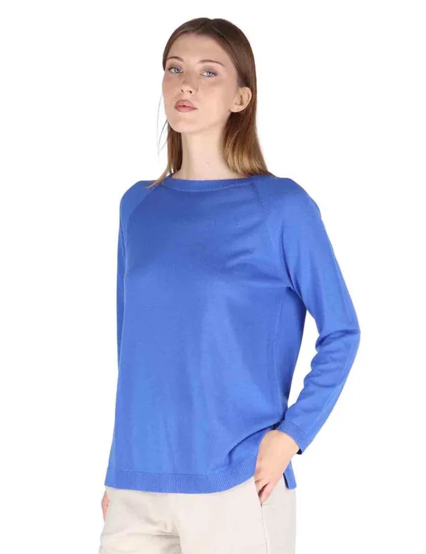 Maglioni Colors of the World in lana blu Donna JQ509974230 80004 sold by Spatarella