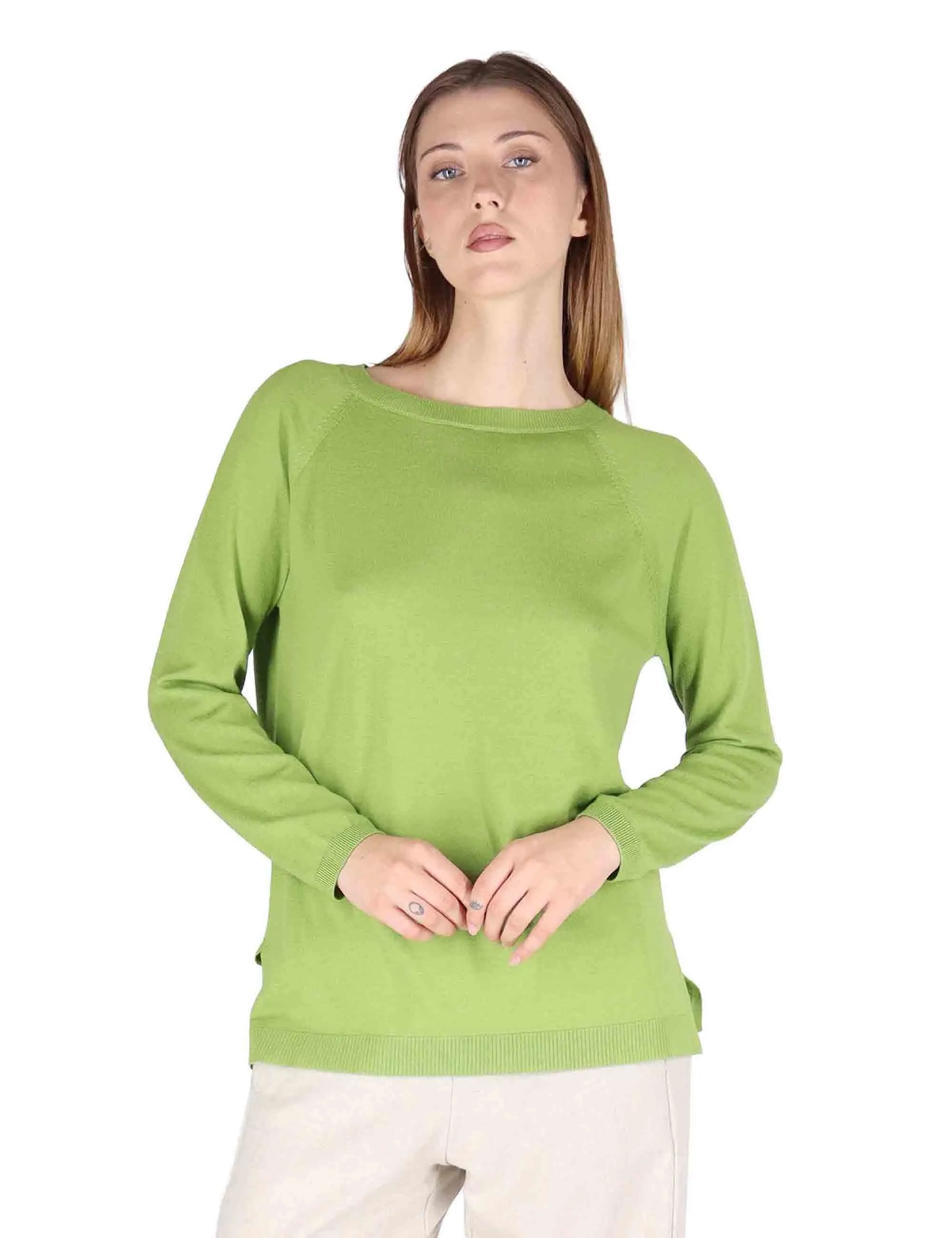 Maglioni Colors of the World in lana verde Donna JQ509974230 60025 sold by Spatarella product image thumbnail 3