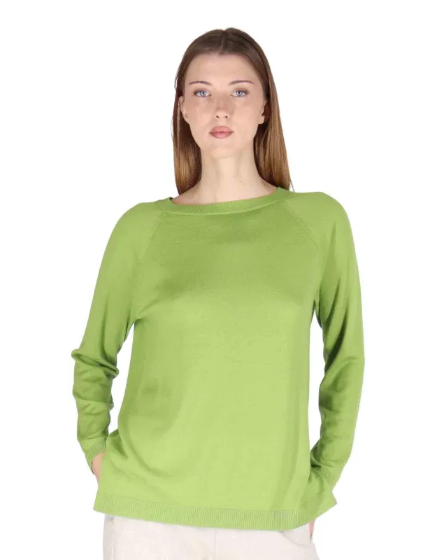 Maglioni Colors of the World in lana verde Donna JQ509974230 60025 sold by Spatarella