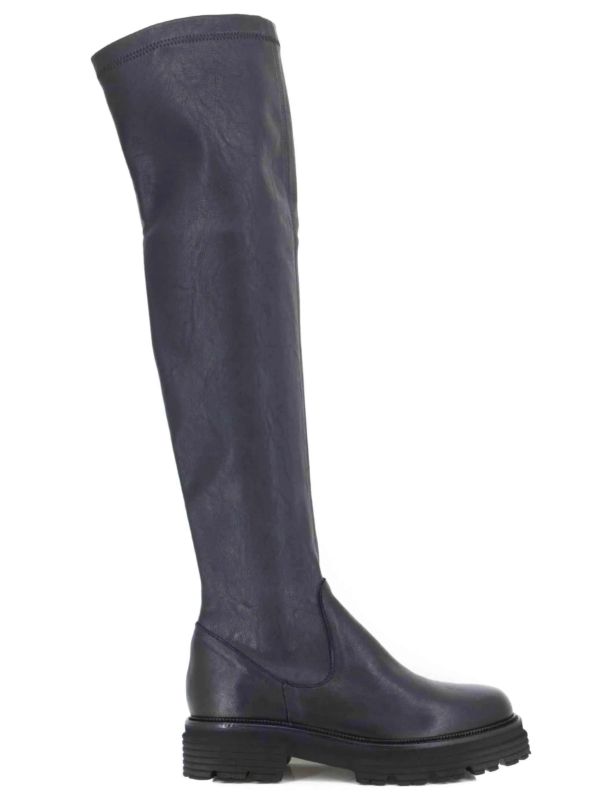 Stivali in pelle elasticizzata sopra al ginocchio Donna SP3280 001 sold by Spatarella