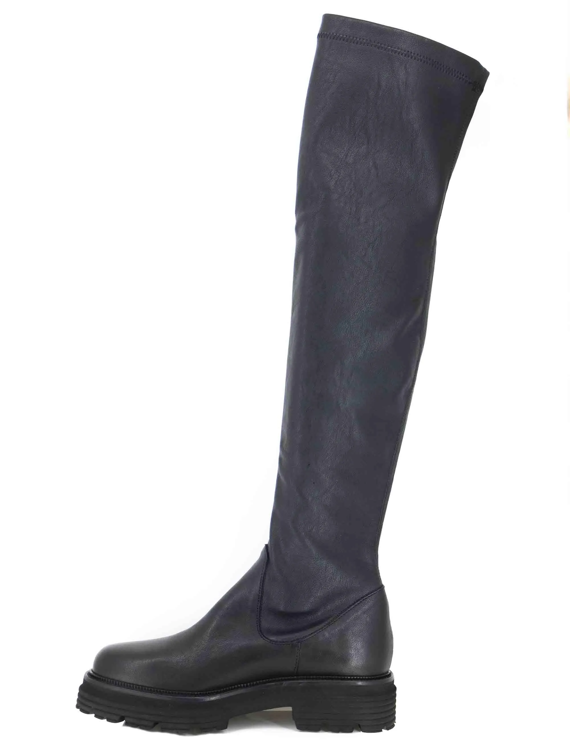 Stivali in pelle elasticizzata sopra al ginocchio Donna SP3280 001 sold by Spatarella product image thumbnail 2