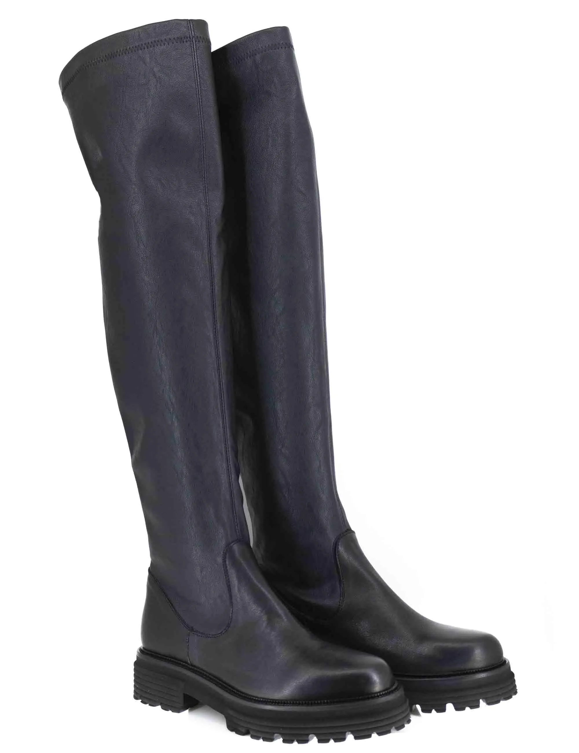 Stivali in pelle elasticizzata sopra al ginocchio Donna SP3280 001 sold by Spatarella product image thumbnail 3