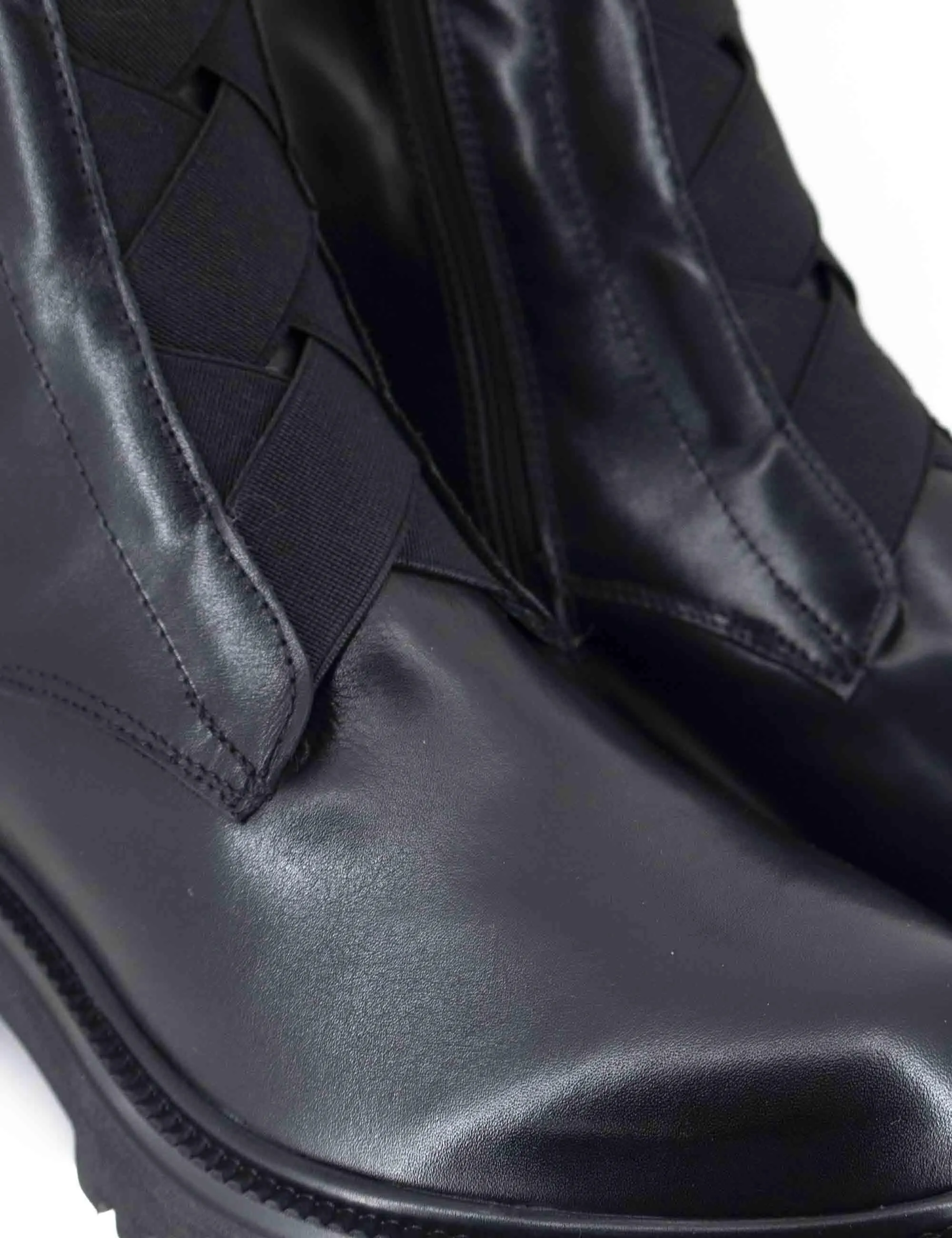 Anfibi in pelle nera con elastici Donna GAIA 13 001 sold by Spatarella product image thumbnail 4