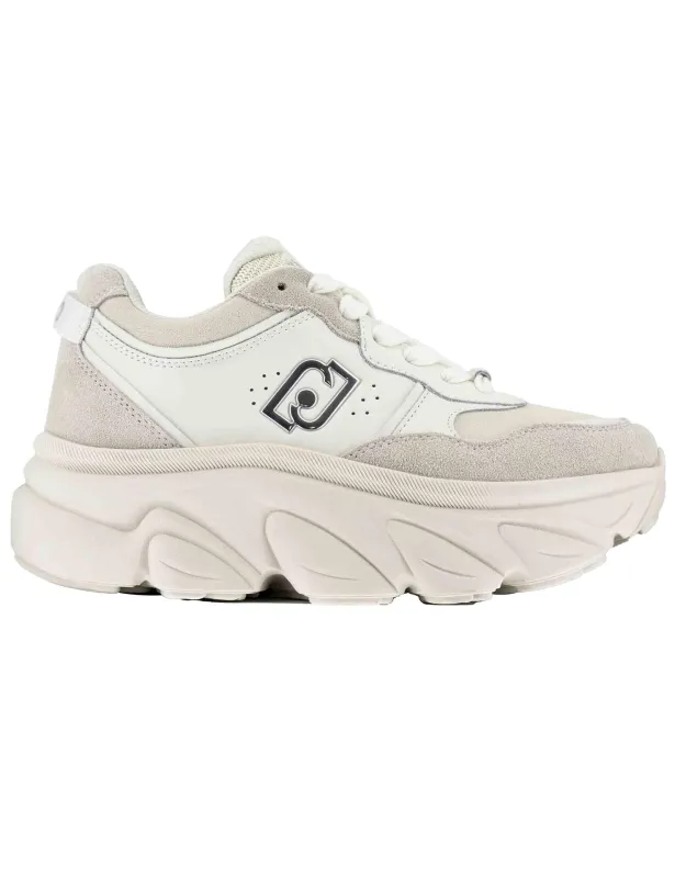 Sneakers Steffy 01 in pelle off white con suola alta 5 cm Donna BF5061P0304S1400 Off White sold by Spatarella