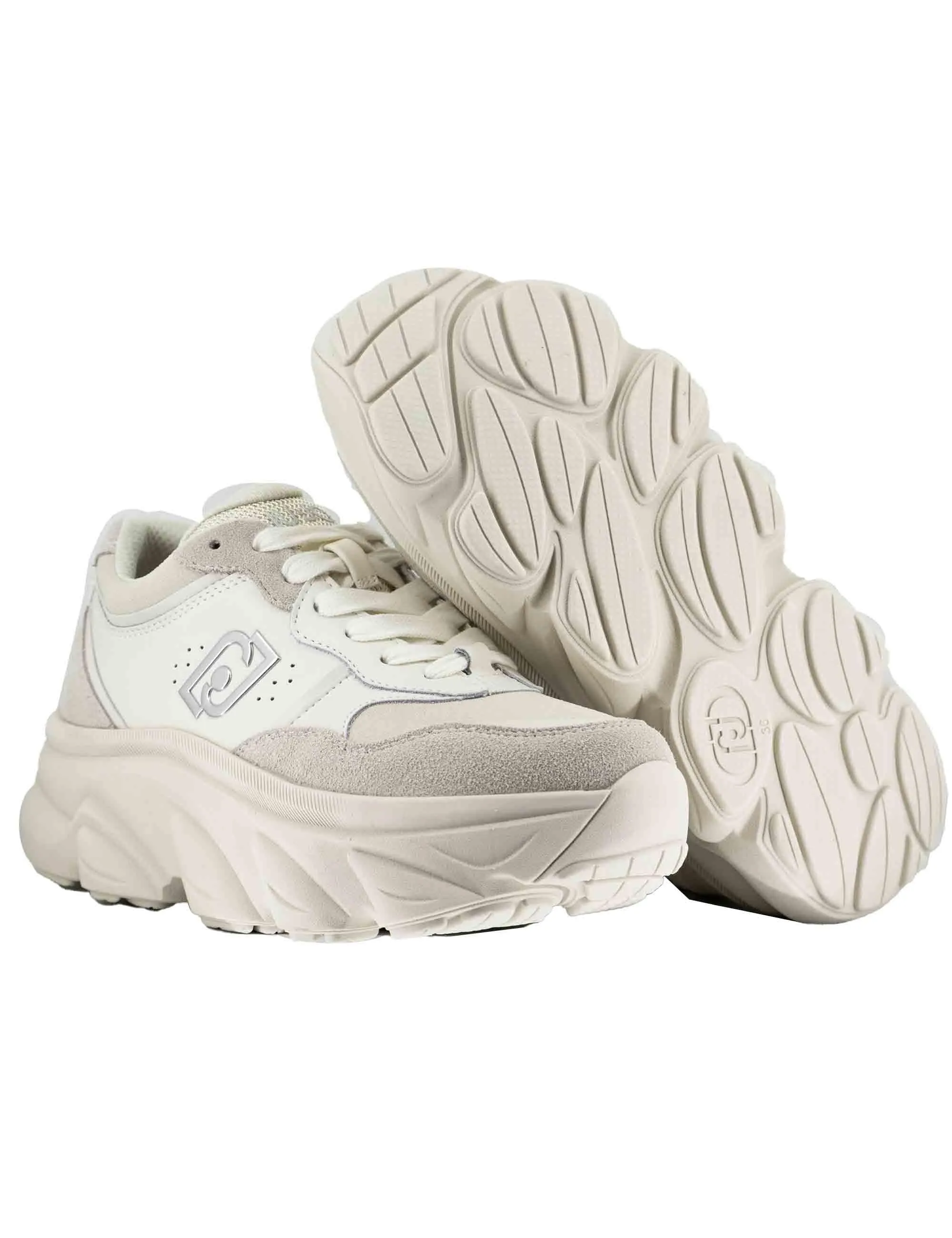 Sneakers Steffy 01 in pelle off white con suola alta 5 cm Donna BF5061P0304S1400 Off White sold by Spatarella product image thumbnail 4