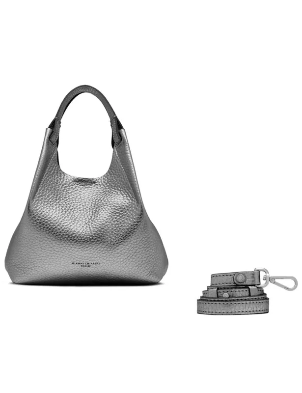 Borse Dua in pelle martellata argento Donna BS9719 14205 RNGDBL sold by Spatarella