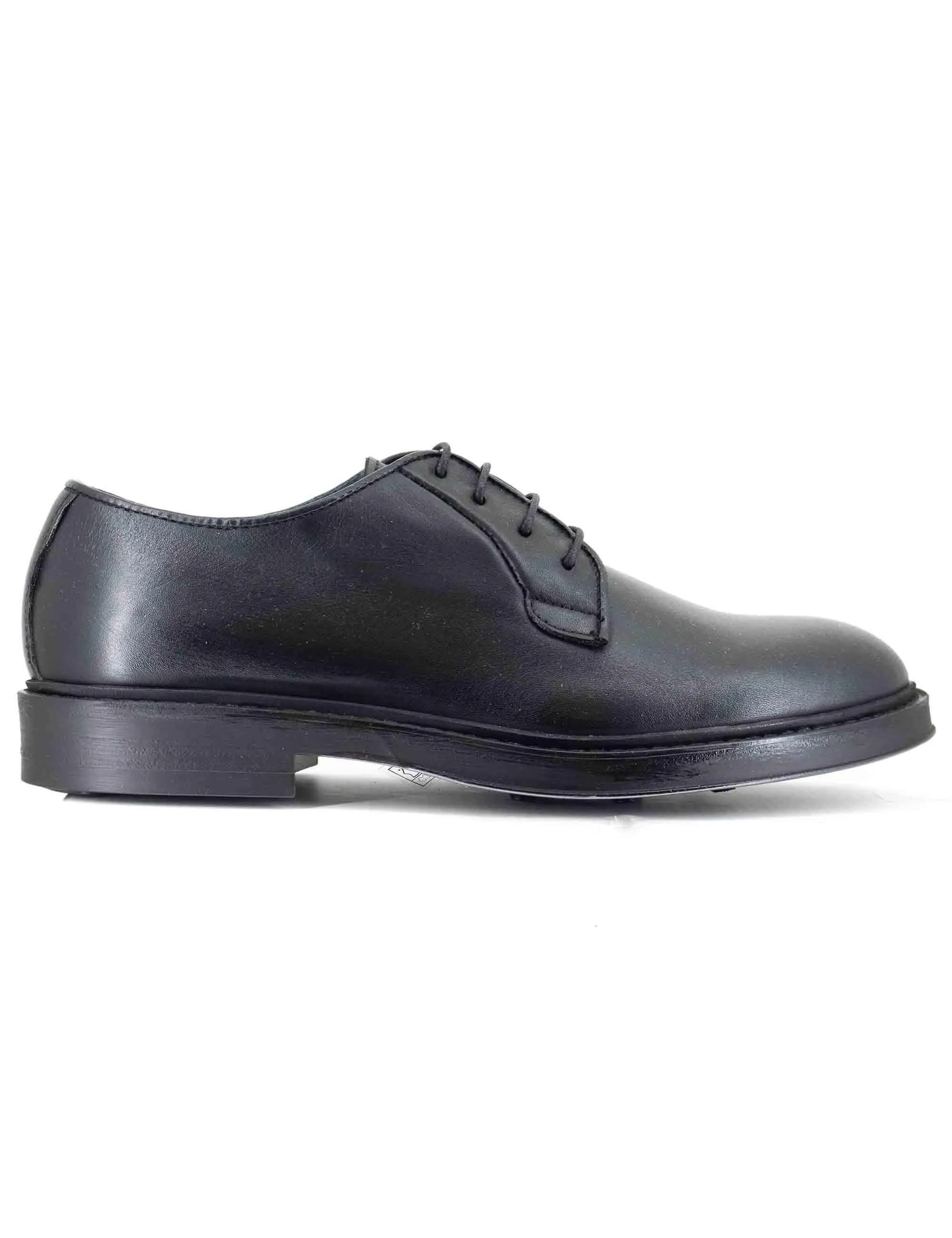 Stringate in pelle nera con suola cucita Uomo SP1145 001 sold by Spatarella