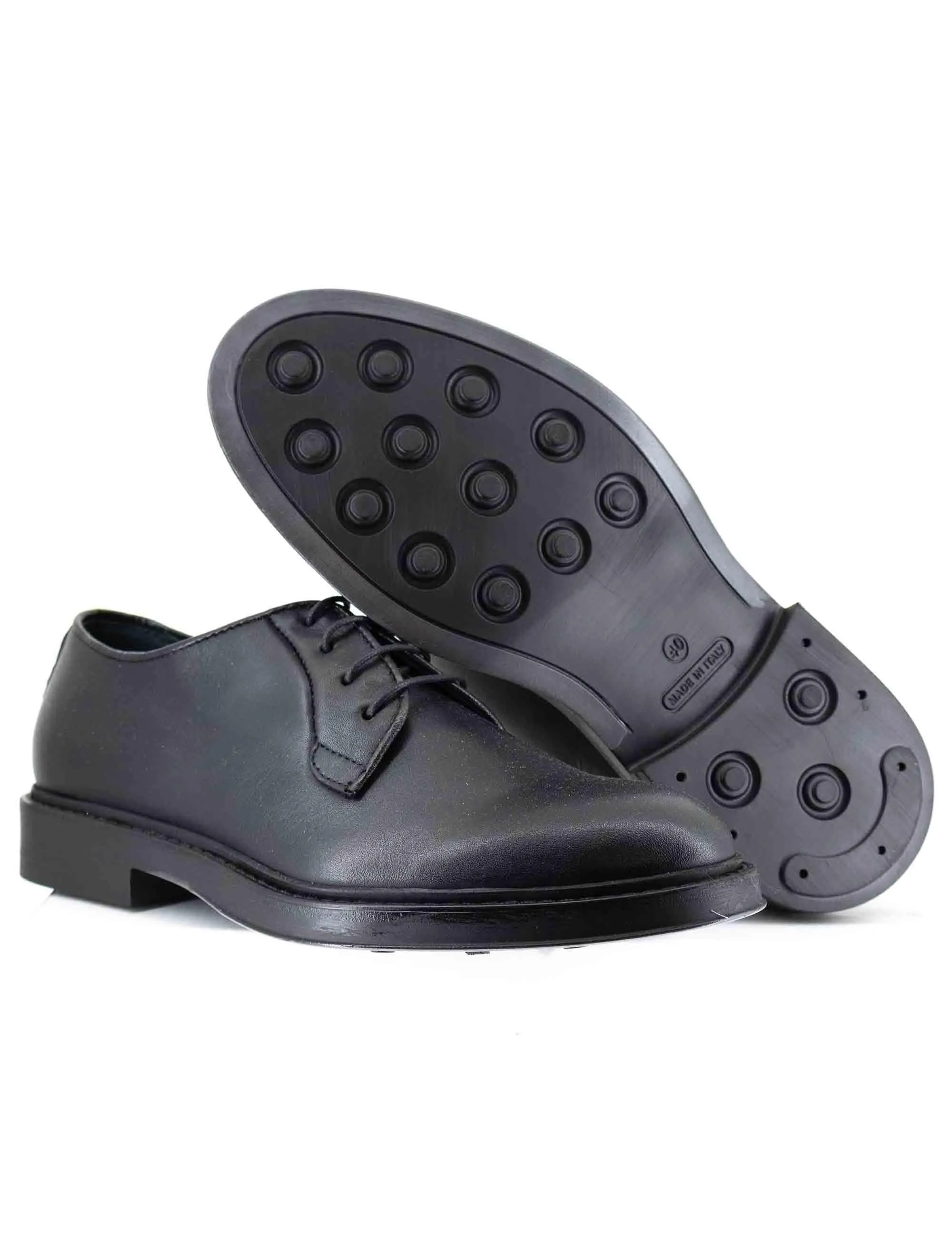 Stringate in pelle nera con suola cucita Uomo SP1145 001 sold by Spatarella product image thumbnail 5