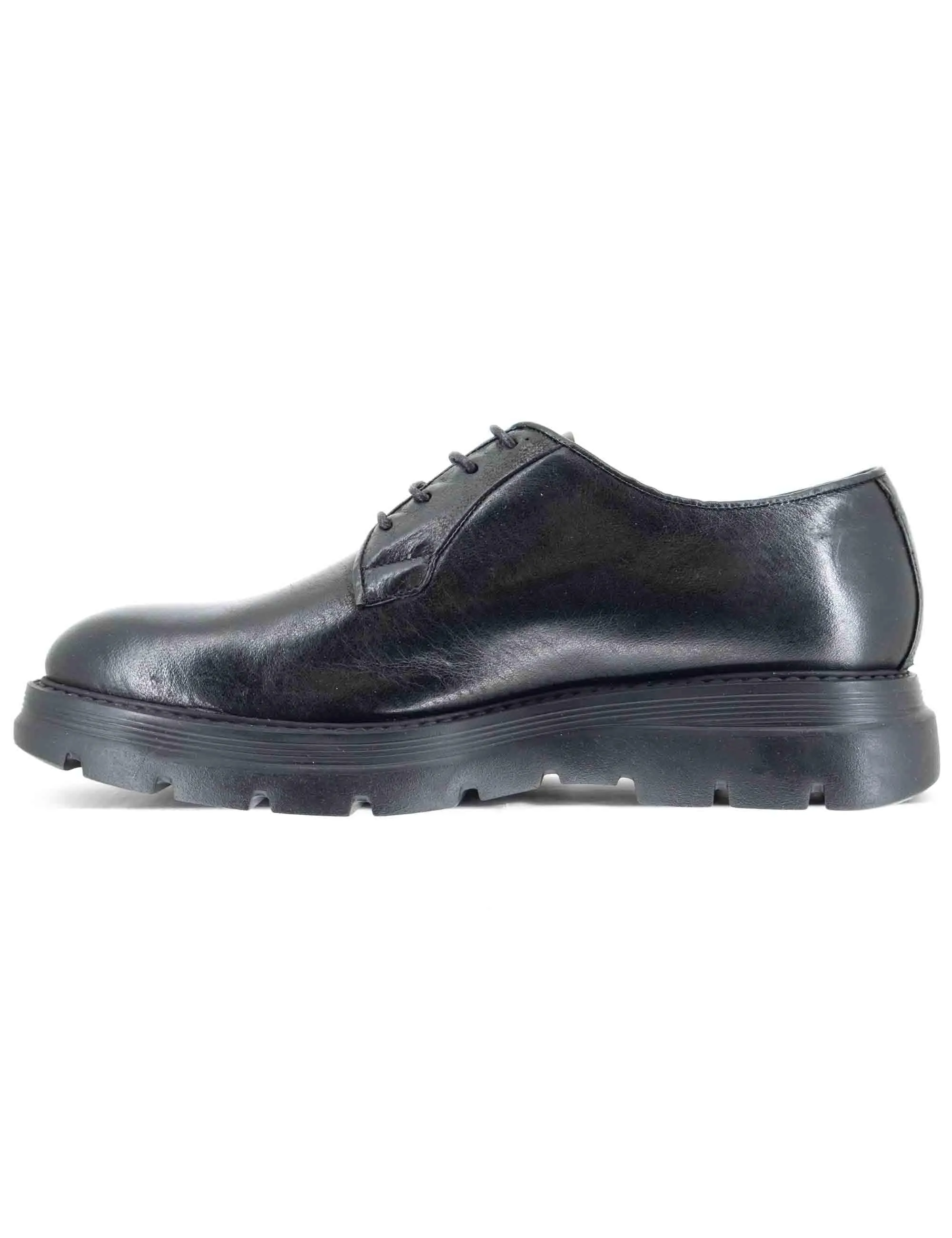 Stringate in pelle nera con suola alta in gomma Uomo SP1145G 001 sold by Spatarella product image thumbnail 2