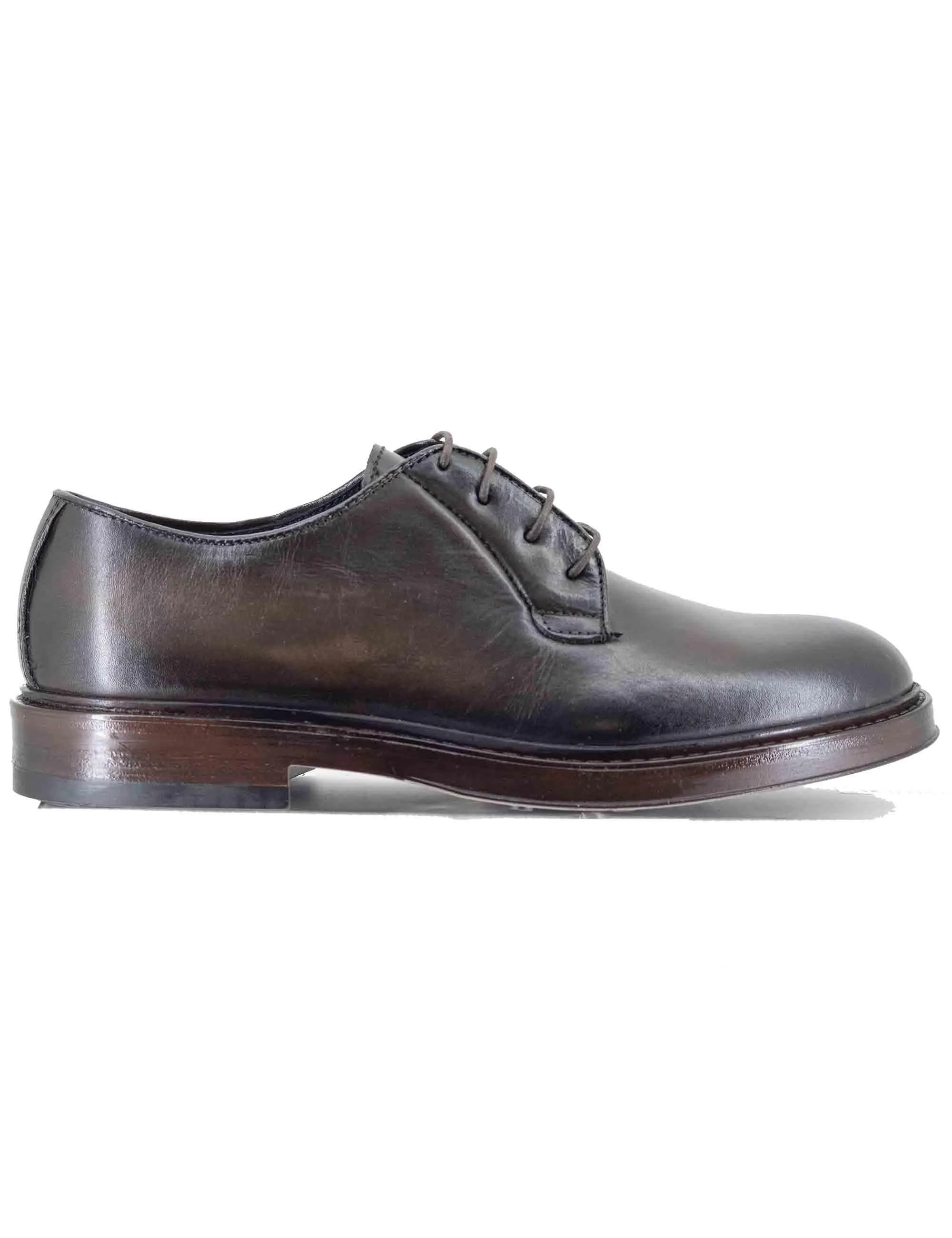 Stringate in pelle marrone con suola cucita Uomo SP1145 014 sold by Spatarella