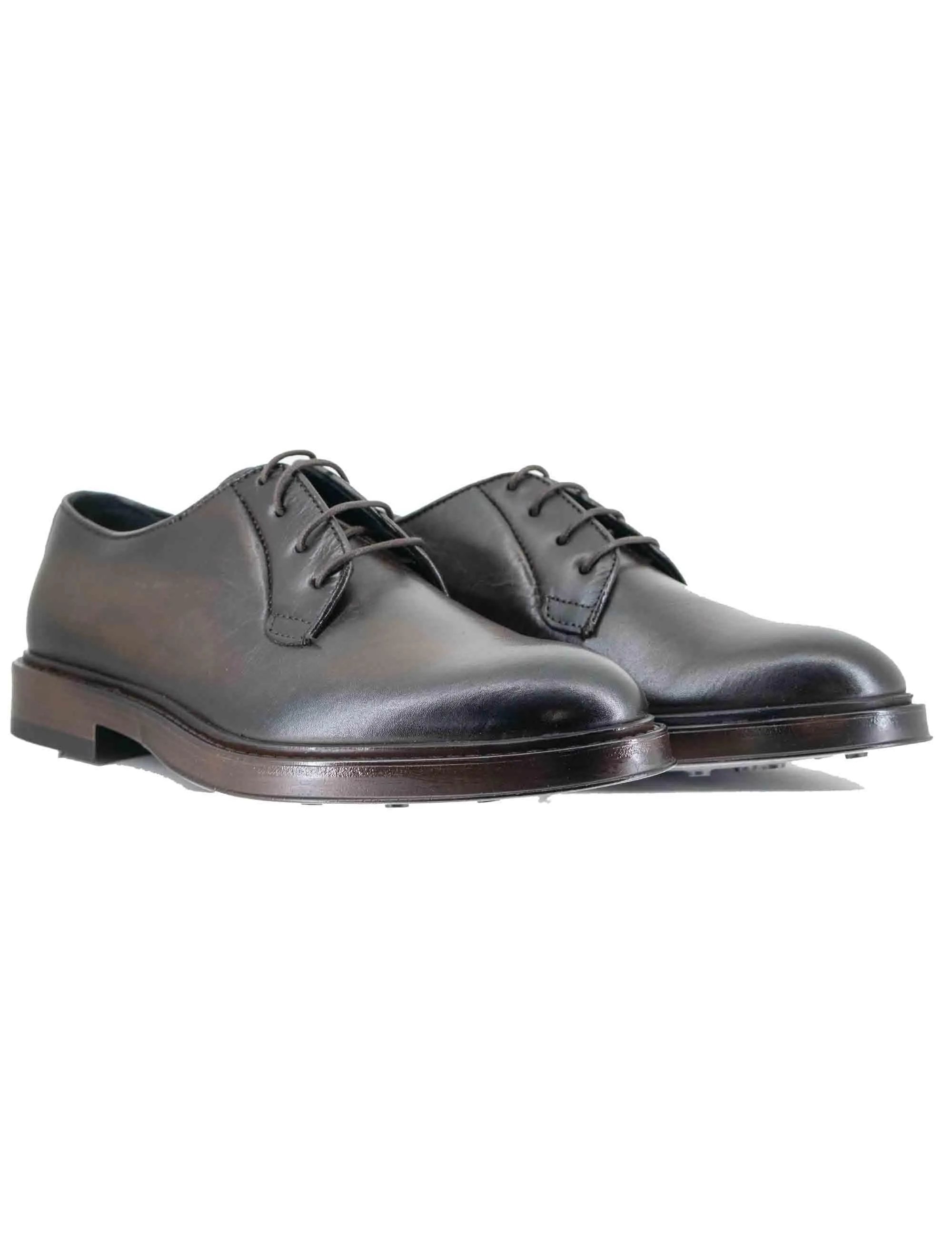 Stringate in pelle marrone con suola cucita Uomo SP1145 014 sold by Spatarella product image thumbnail 3